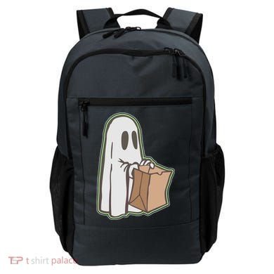 Funny Halloween Ghost with Candy Bag Backpack