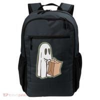 Funny Halloween Ghost with Candy Bag Backpack thumb 0
