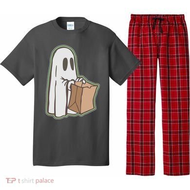 Funny Halloween Ghost with Candy Bag Pajama Set