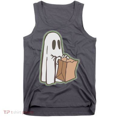 Funny Halloween Ghost with Candy Bag Tank Top
