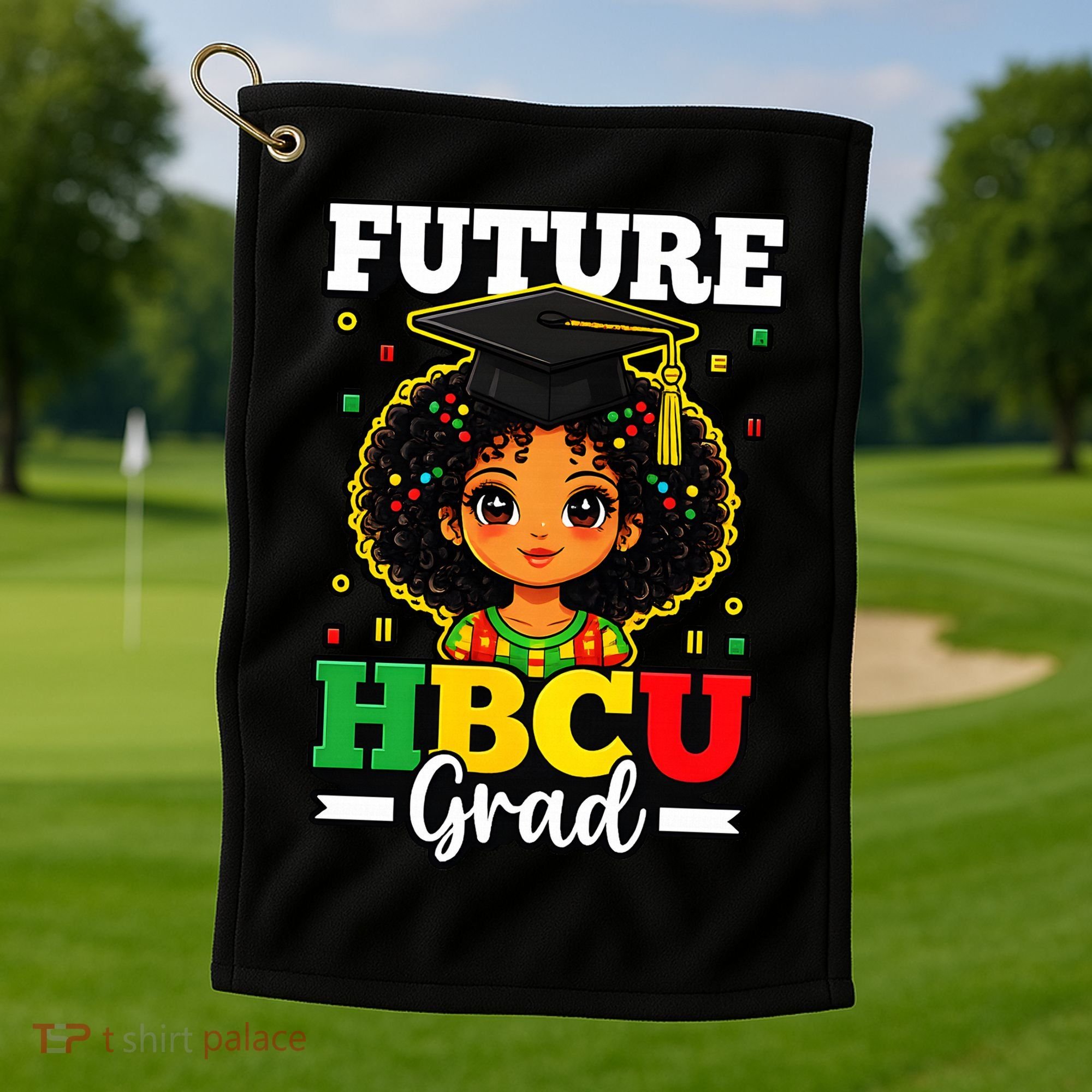 Future HBCU Grad Black History African American Golf Towel