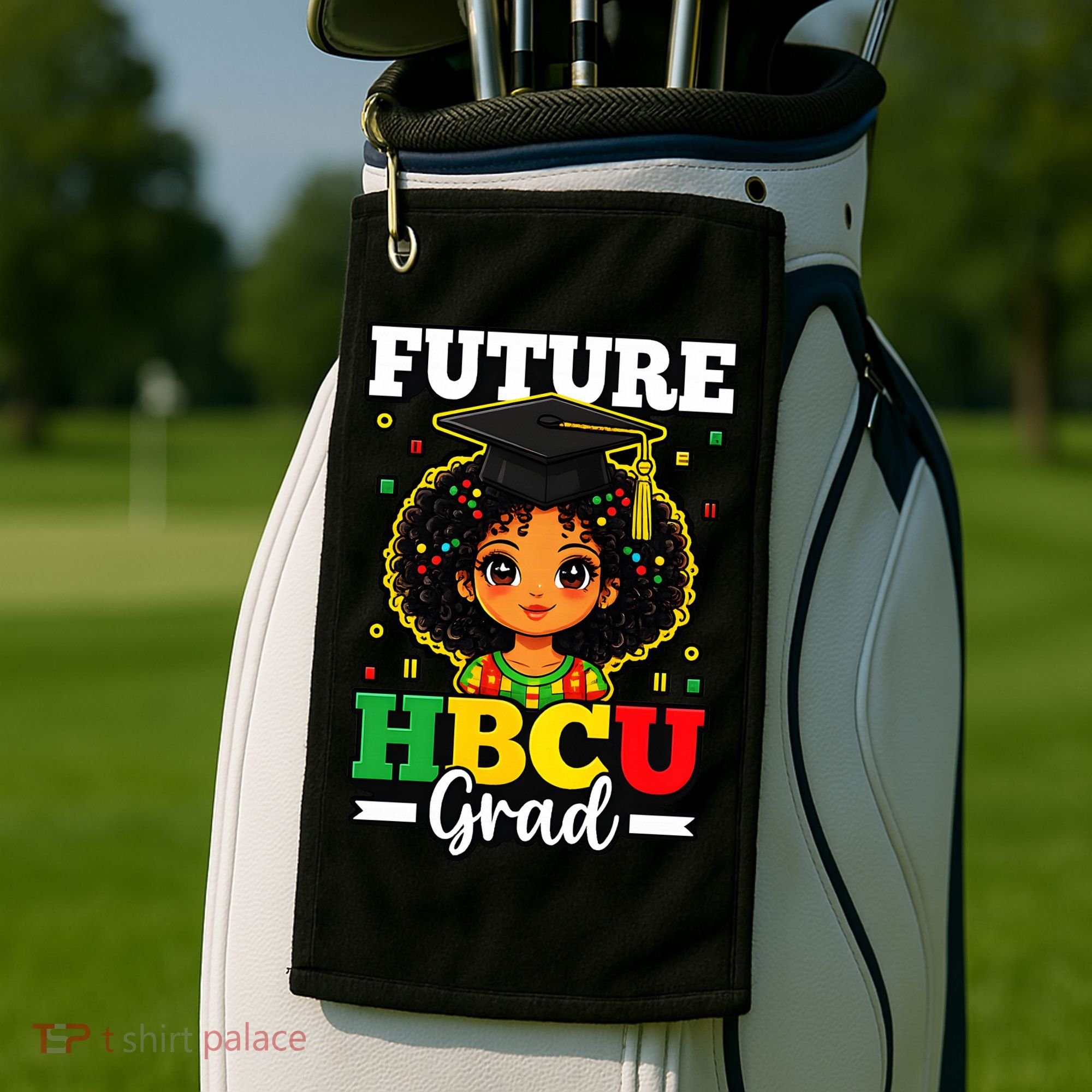 Future HBCU Grad Black History African American Golf Towel