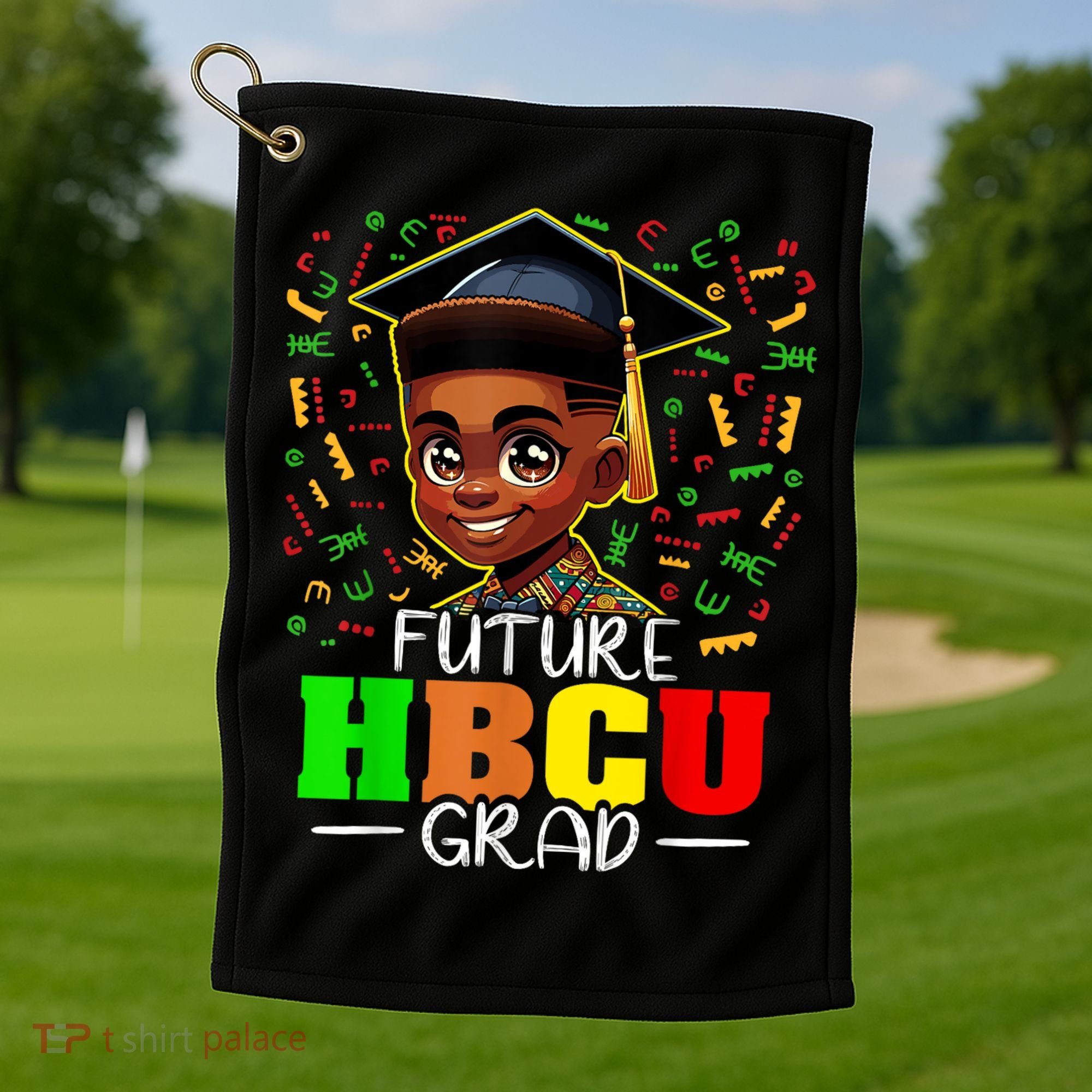 Future Hbcu Graduation Black Boy Grad Hbcu Golf Towel