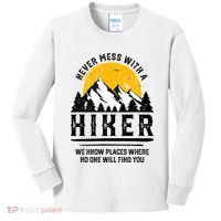 Funny Hiker Gift Hiking Lover Outdoor Quote Kids Long Sleeve Shirt thumb 0