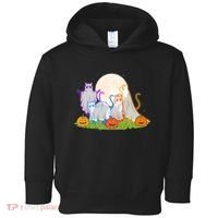 Funny Halloween Ghost Cats Toddler Hoodie thumb 0