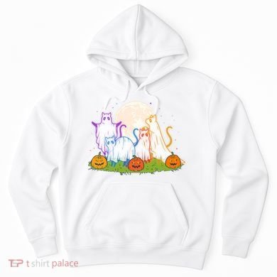 Funny Halloween Ghost Cats Hoodie