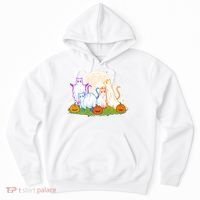 Funny Halloween Ghost Cats Hoodie thumb 0