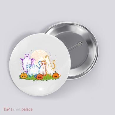 Funny Halloween Ghost Cats Button
