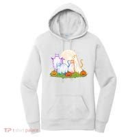 Funny Halloween Ghost Cats Women's Hoodie thumb 0