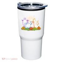 Funny Halloween Ghost Cats Tumbler thumb 0