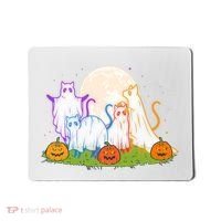 Funny Halloween Ghost Cats Mousepad thumb 0