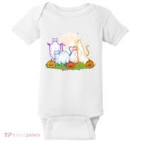 Funny Halloween Ghost Cats Baby Bodysuit thumb 0