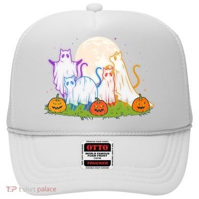 Funny Halloween Ghost Cats Hat