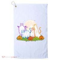 Funny Halloween Ghost Cats Golf Towel thumb 0