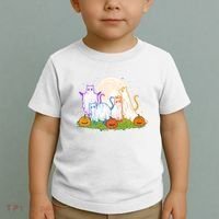 Funny Halloween Ghost Cats Toddler T-Shirt thumb 2