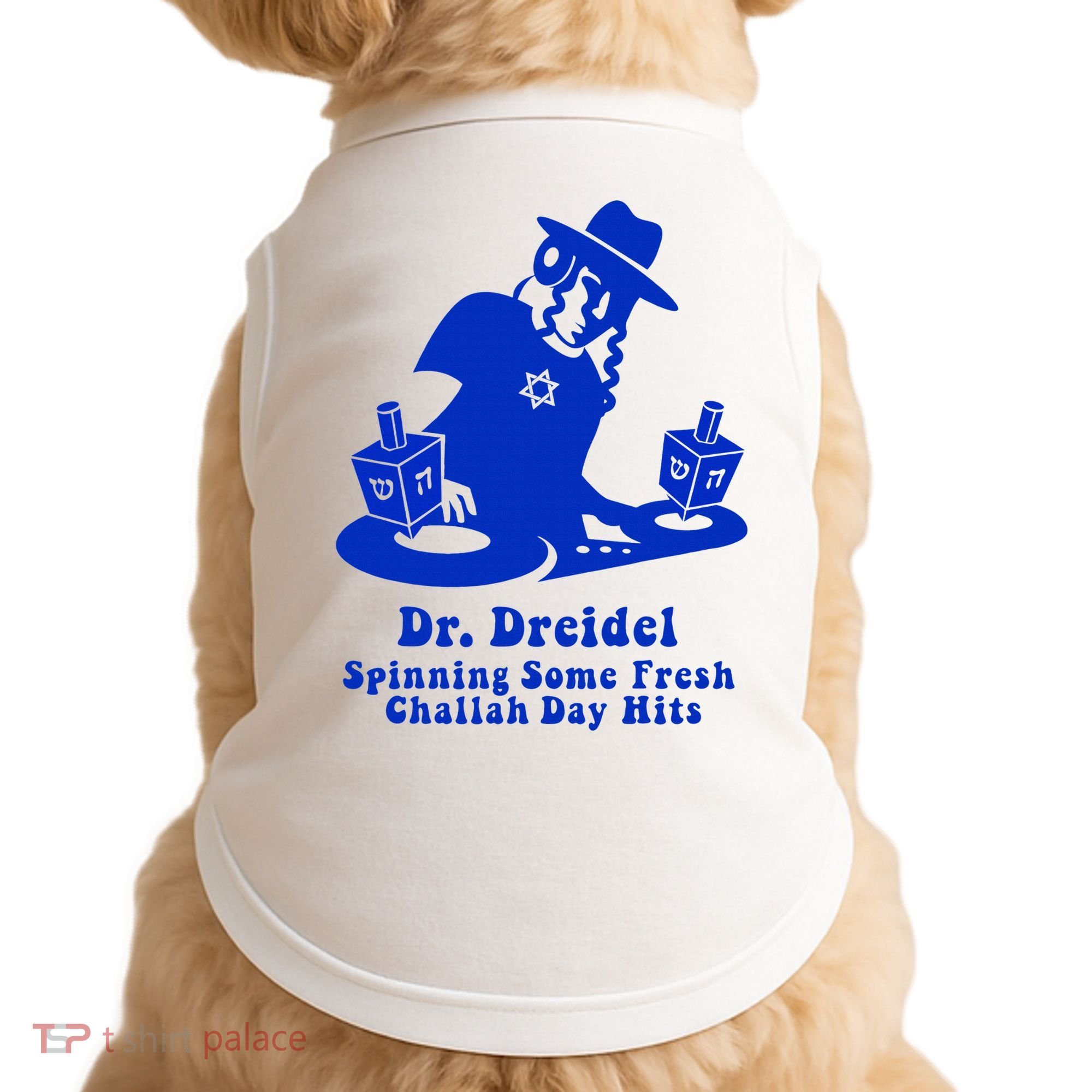 Funny Hanukkah Gift Chanukah DJ Dr. Dreidel Party  Doggie Tank
