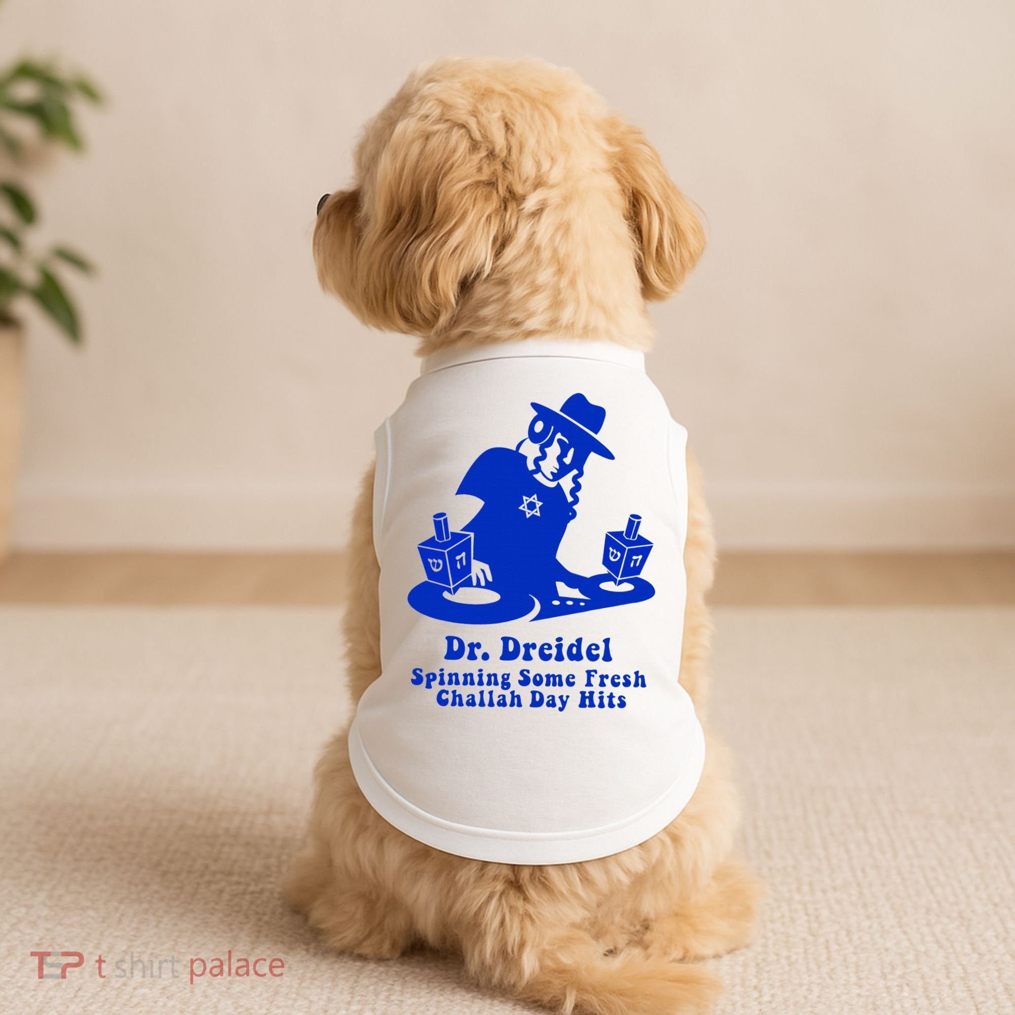Funny Hanukkah Gift Chanukah DJ Dr. Dreidel Party  Doggie Tank