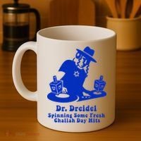 Funny Hanukkah Gift Chanukah DJ Dr. Dreidel Party  Coffee Mug thumb 4
