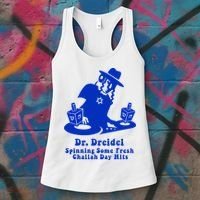 Funny Hanukkah Gift Chanukah DJ Dr. Dreidel Party  Women's Tank Top thumb 3