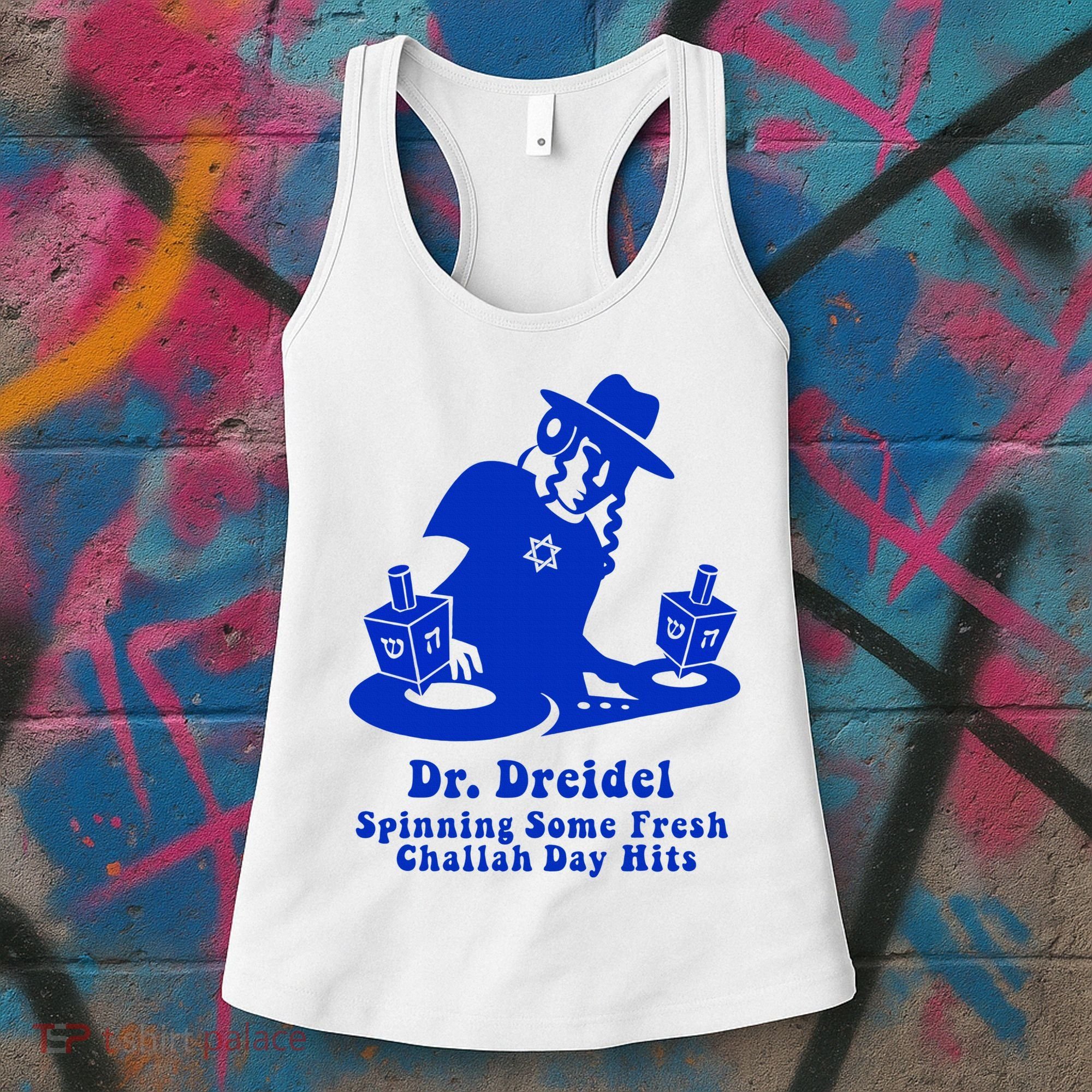 Funny Hanukkah Gift Chanukah DJ Dr. Dreidel Party  Women's Tank Top