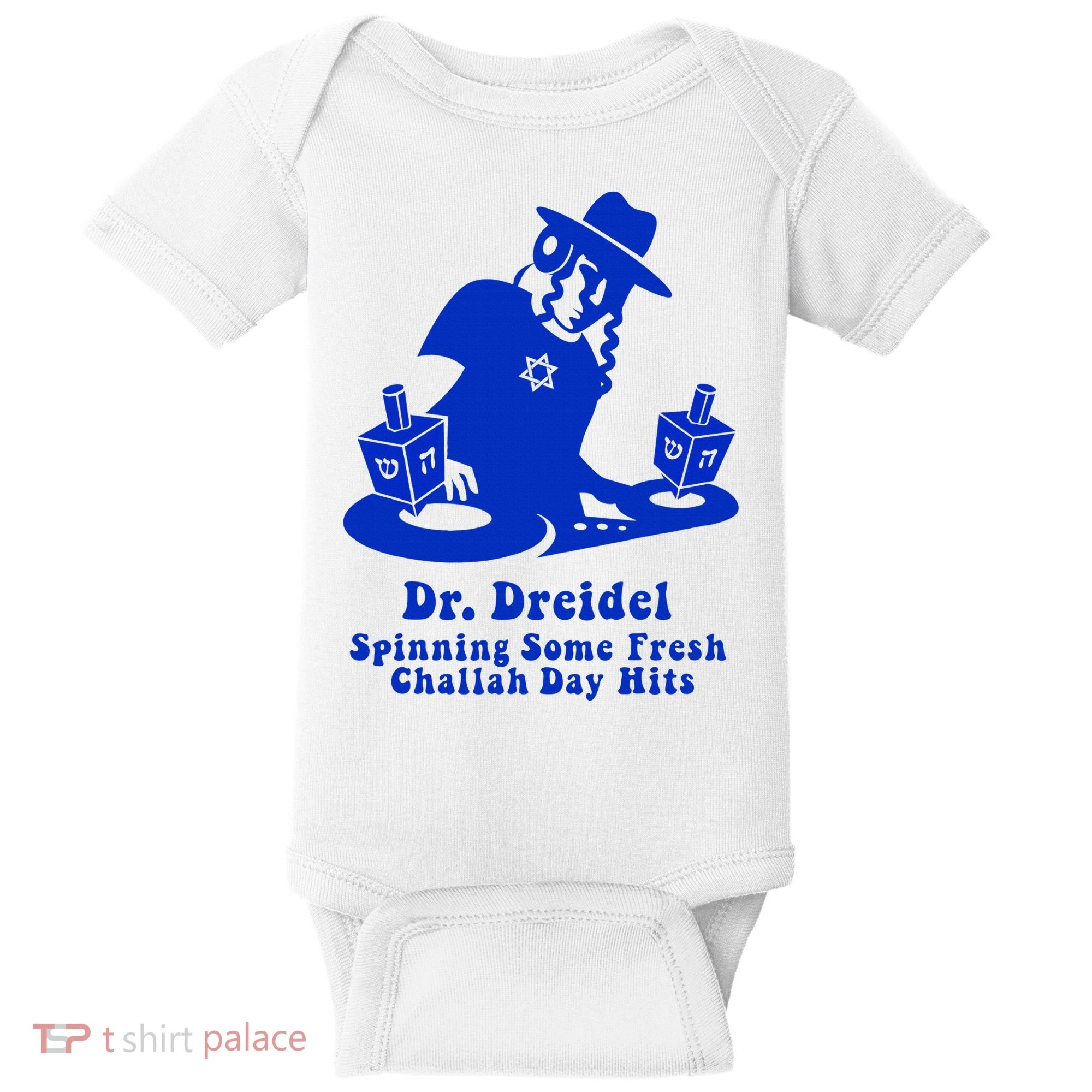 Funny Hanukkah Gift Chanukah DJ Dr. Dreidel Party  Baby Bodysuit