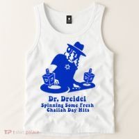 Funny Hanukkah Gift Chanukah DJ Dr. Dreidel Party  Tank Top thumb 2