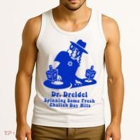 Funny Hanukkah Gift Chanukah DJ Dr. Dreidel Party  Tank Top thumb 3