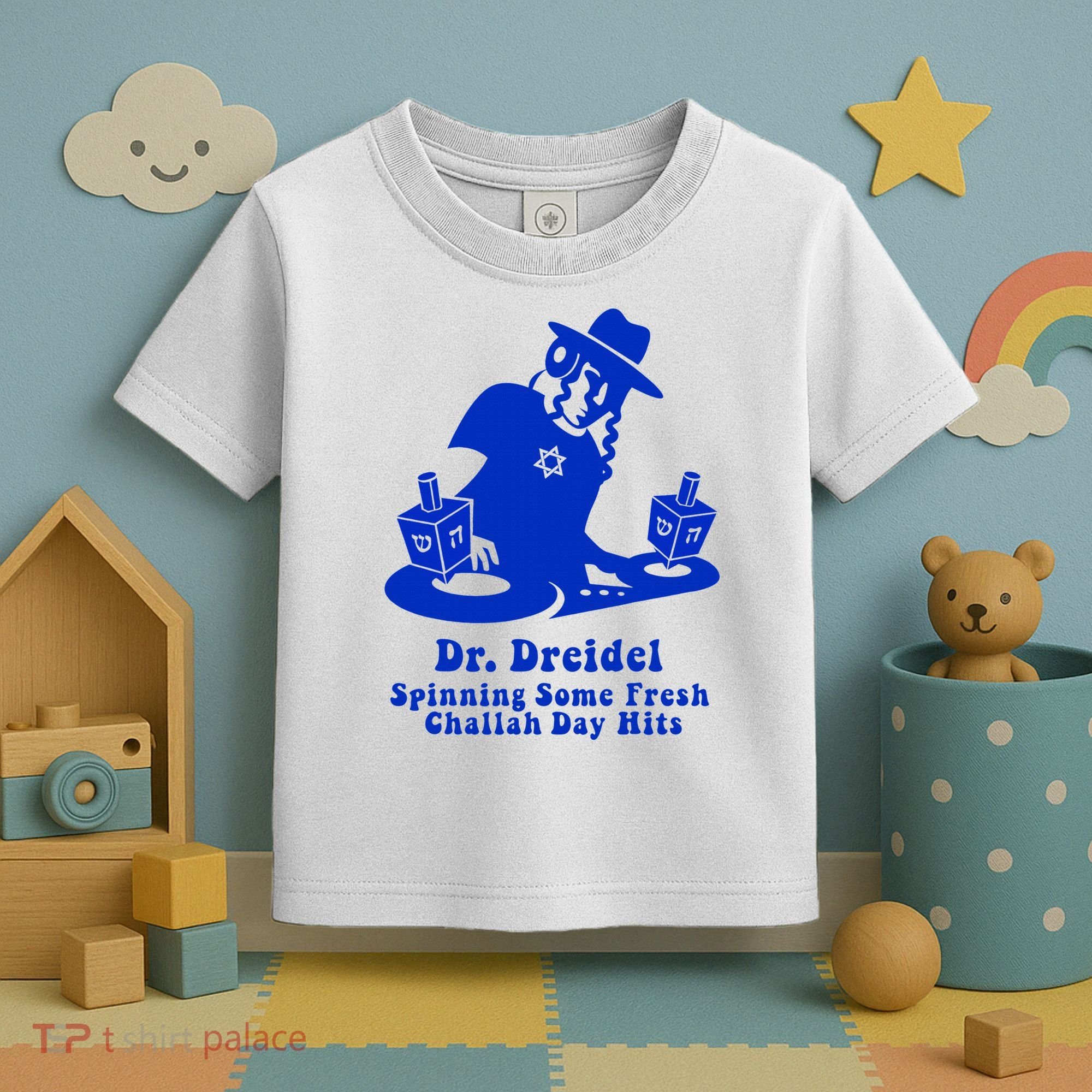 Funny Hanukkah Gift Chanukah DJ Dr. Dreidel Party  Toddler T-Shirt