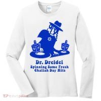 Funny Hanukkah Gift Chanukah DJ Dr. Dreidel Party  Women's Long Sleeve Shirt thumb 0