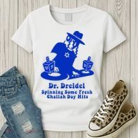 Funny Hanukkah Gift Chanukah DJ Dr. Dreidel Party  Women's T-Shirt thumb 3