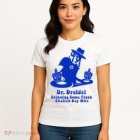 Funny Hanukkah Gift Chanukah DJ Dr. Dreidel Party  Women's T-Shirt thumb 4