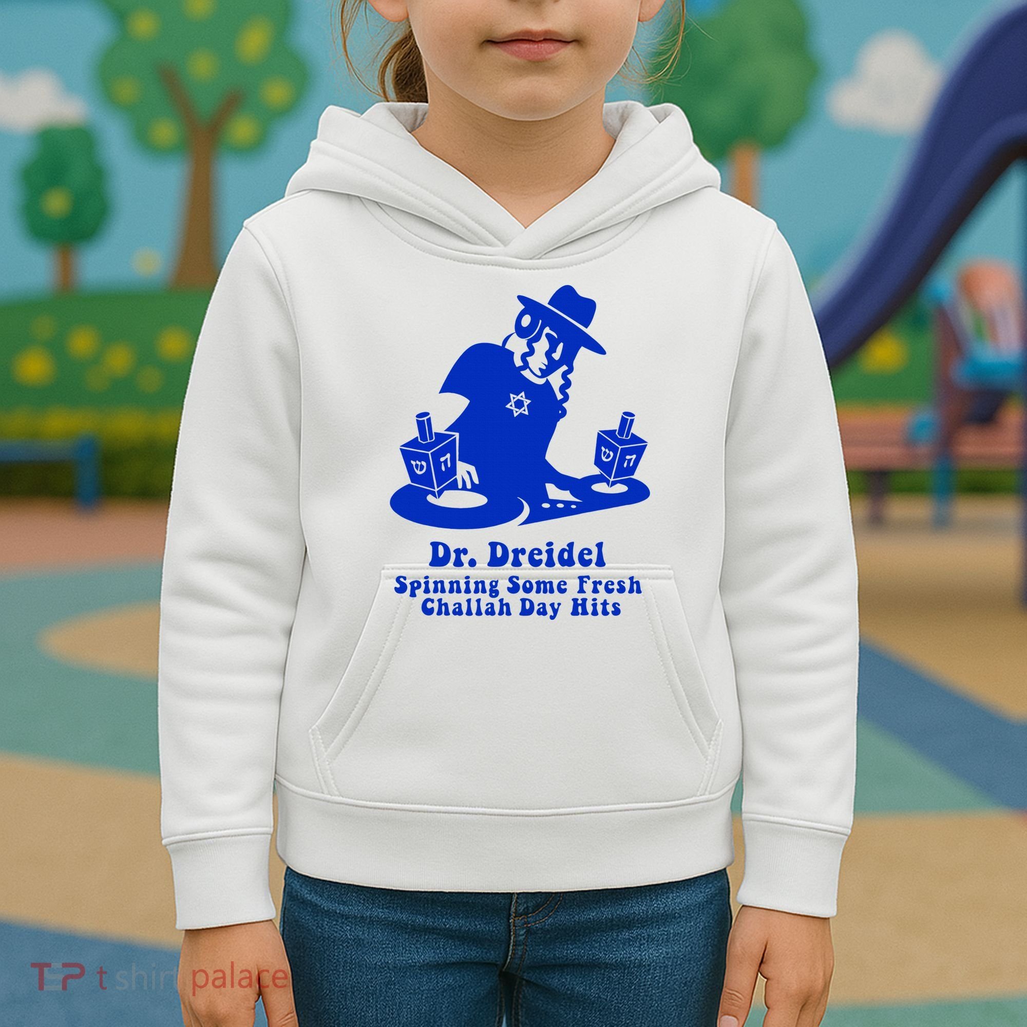 Funny Hanukkah Gift Chanukah DJ Dr. Dreidel Party  Kids Hoodie