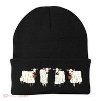 Funny Halloween Ghost Cows Trick Or Treat Cow Lover Beanie thumb 0