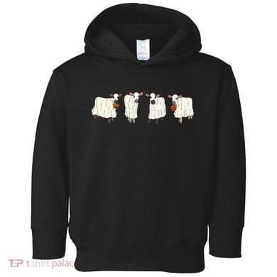 Funny Halloween Ghost Cows Trick Or Treat Cow Lover Toddler Hoodie