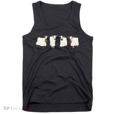 Funny Halloween Ghost Cows Trick Or Treat Cow Lover Tank Top