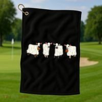 Funny Halloween Ghost Cows Trick Or Treat Cow Lover Golf Towel thumb 1