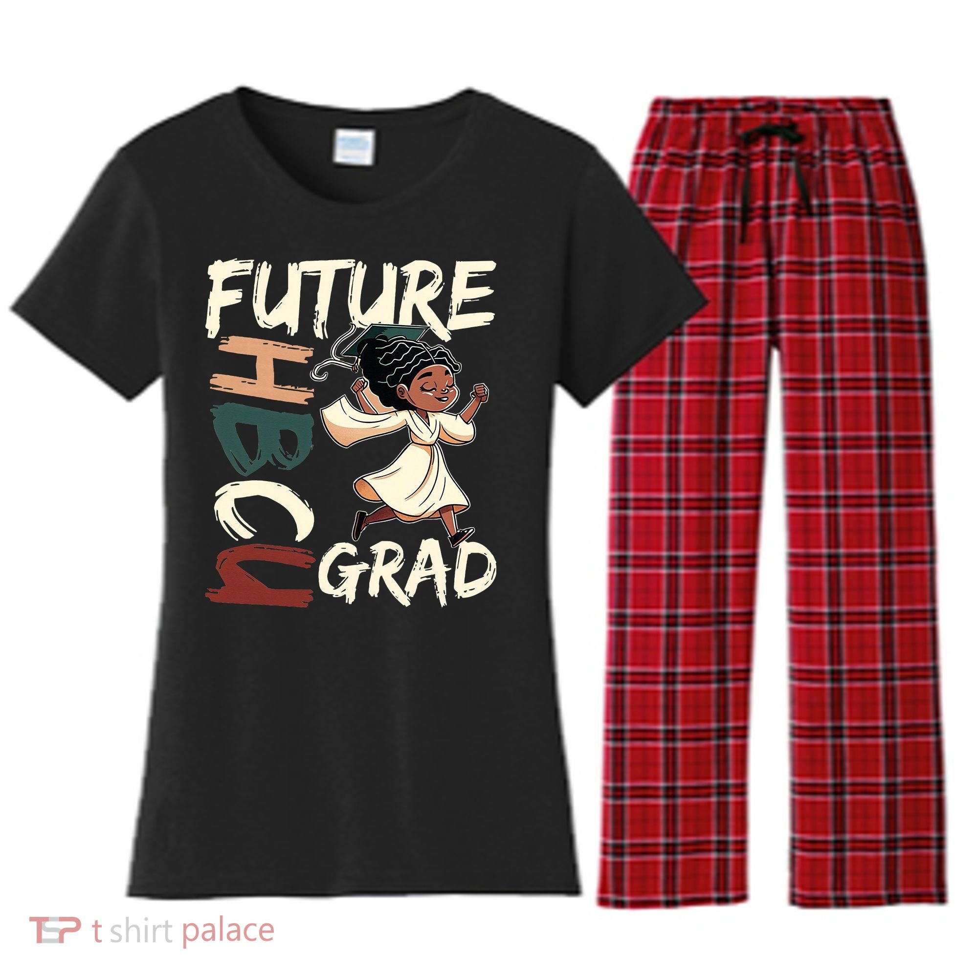Future HBCU Grad History Black College  Women's Flannel Pajama Set