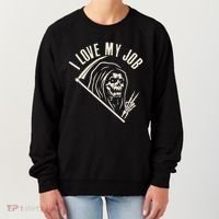 Funny Halloween Grim Reaper I Love My Job Women's Sweatshirt thumb 0