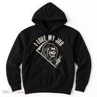 Funny Halloween Grim Reaper I Love My Job Hoodie thumb 0