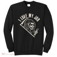 Funny Halloween Grim Reaper I Love My Job Sweatshirt thumb 0