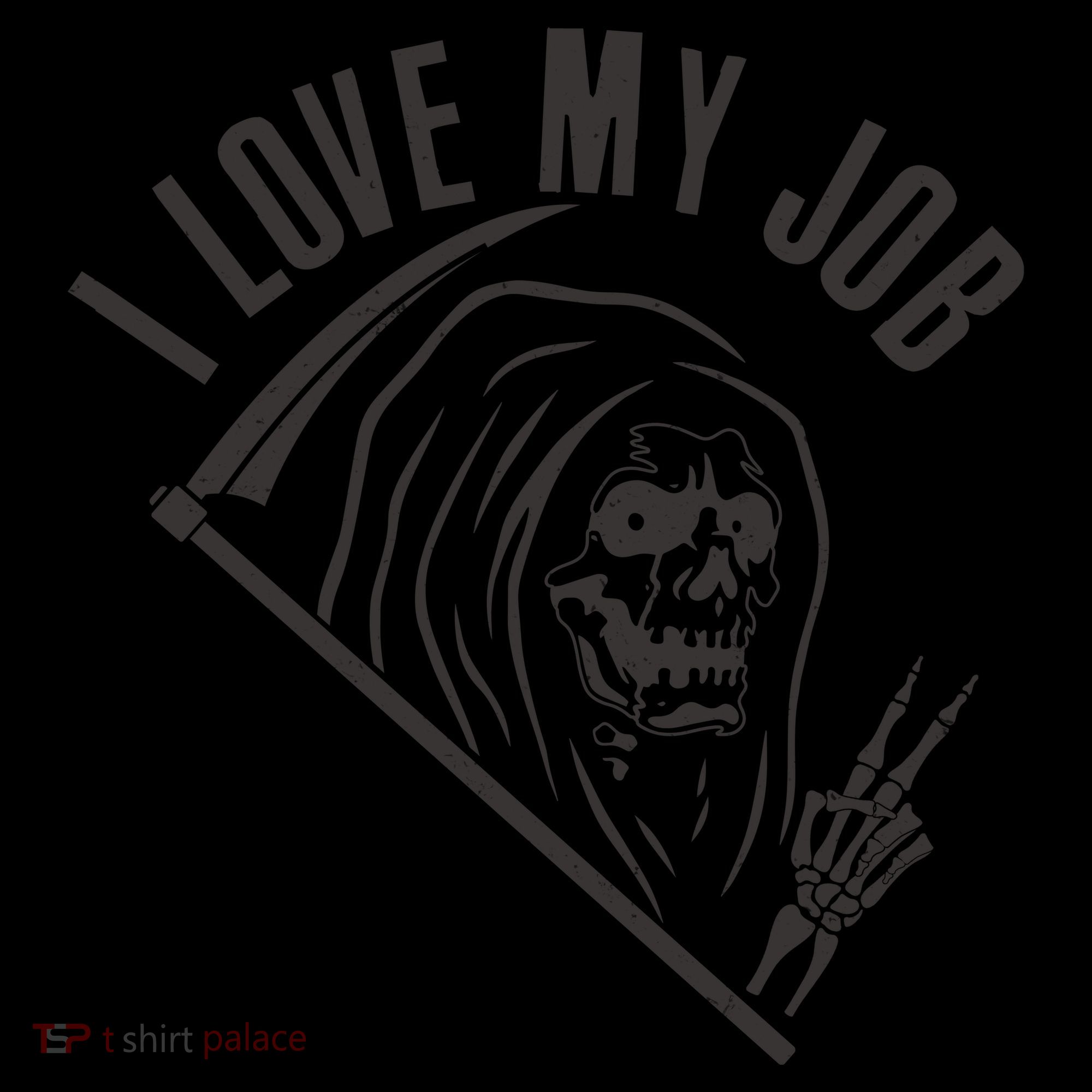Funny Halloween Grim Reaper I Love My Job Coffee Mug