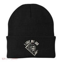 Funny Halloween Grim Reaper I Love My Job Beanie thumb 0