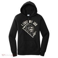 Funny Halloween Grim Reaper I Love My Job Women's Hoodie thumb 0