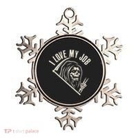 Funny Halloween Grim Reaper I Love My Job Ornament thumb 0