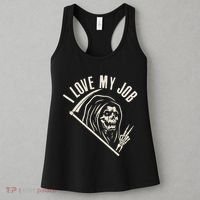Funny Halloween Grim Reaper I Love My Job Women's Tank Top thumb 3