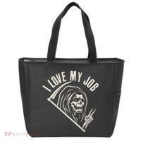 Funny Halloween Grim Reaper I Love My Job Tote Bag thumb 0