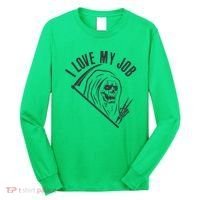 Funny Halloween Grim Reaper I Love My Job Long Sleeve Shirt thumb 0