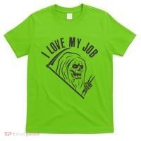 Funny Halloween Grim Reaper I Love My Job T-Shirt thumb 0