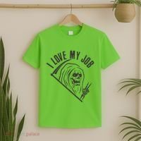 Funny Halloween Grim Reaper I Love My Job T-Shirt thumb 2