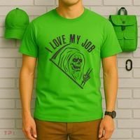 Funny Halloween Grim Reaper I Love My Job T-Shirt thumb 6